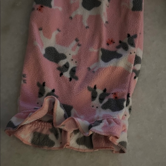 Carter's Pink Cow Print Kids Pajama Bottoms - Picture 4 of 5